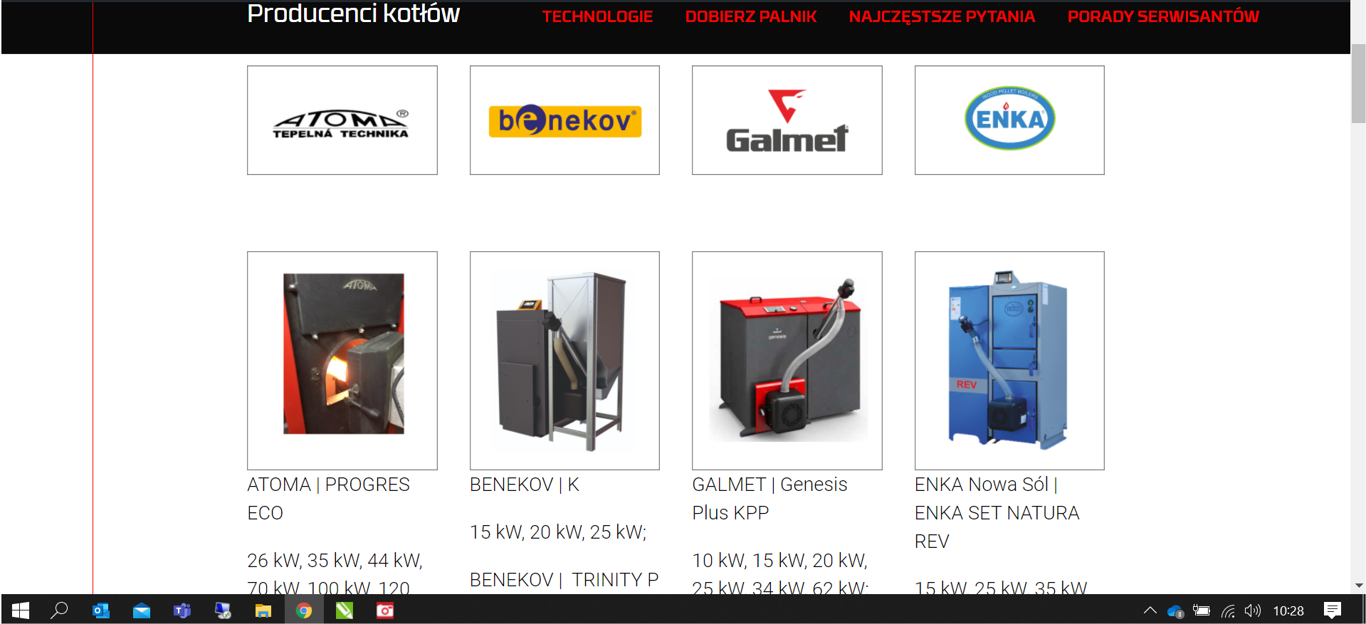 Kotle s hořáky PellasX
